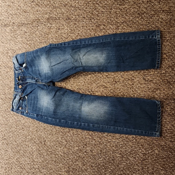 2 Pairs Men's Levi Straight Jeans Size 27x27 Color Darkwash - Picture 6 of 10